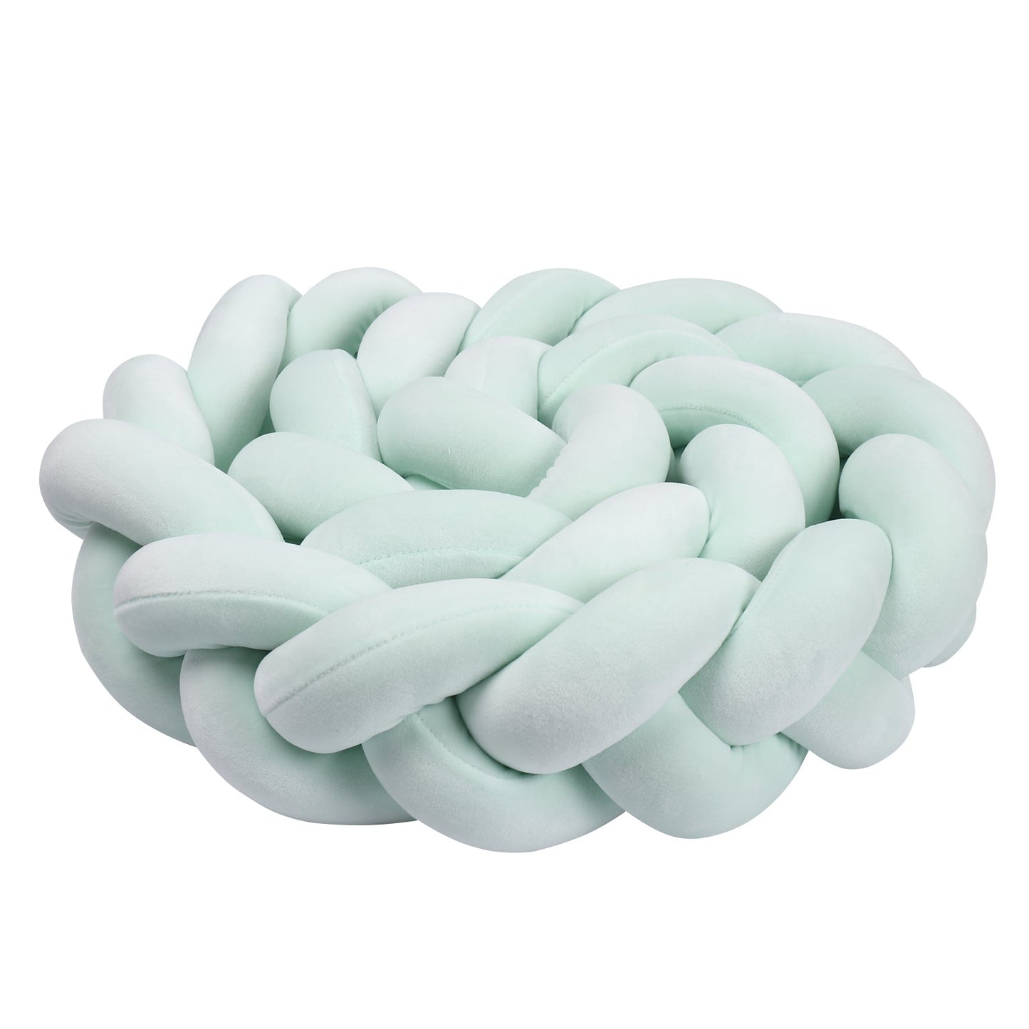 Mintgroene Bedomranding | Gevlochten Bedomranding | Babyboogaloo