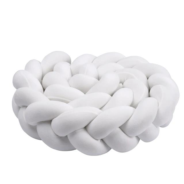 Witte Gevlochten Ledikant Bumper | Geweven Witte Bumper | Babyboogaloo