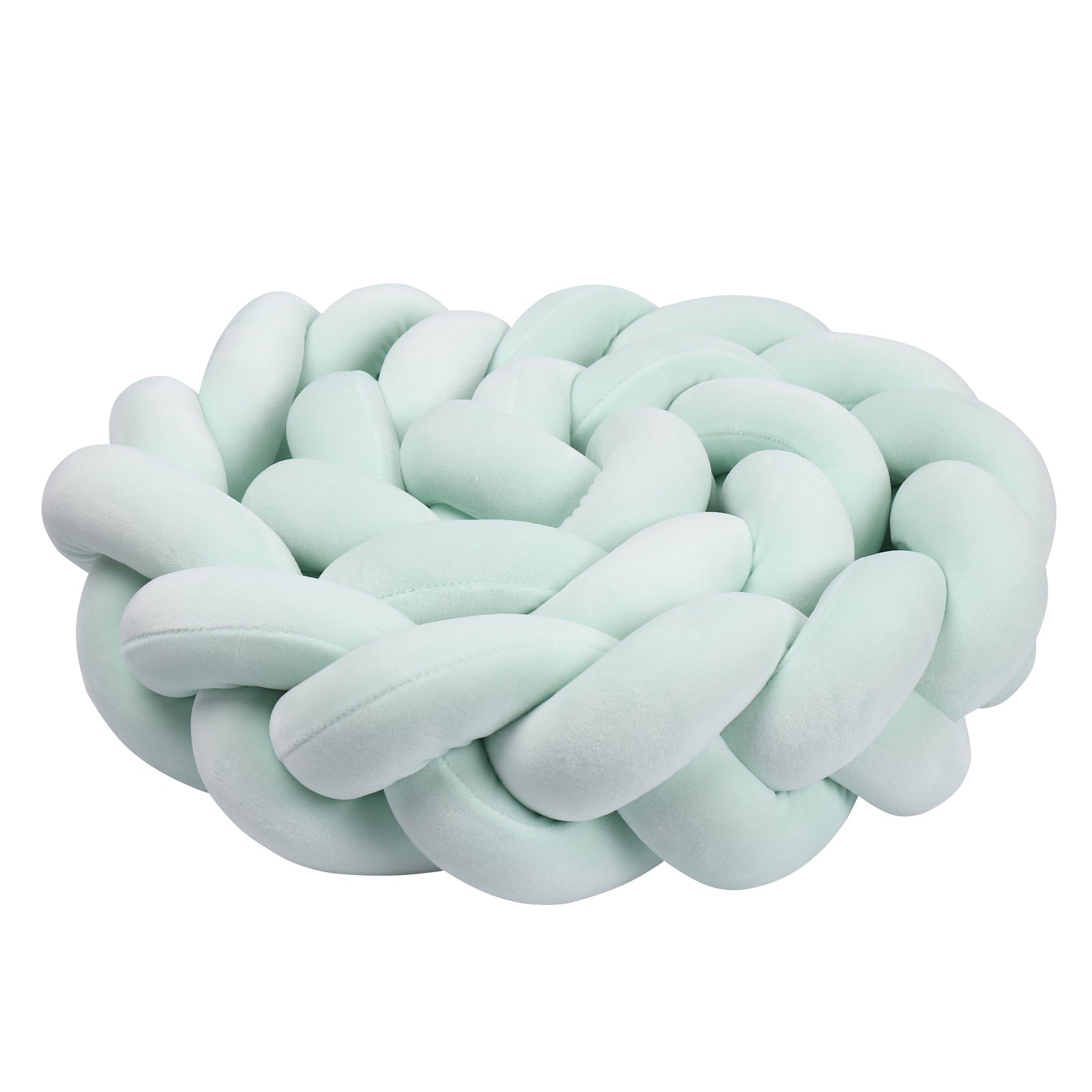 Mintgroene Bedomranding | Gevlochten Bedomranding | Babyboogaloo