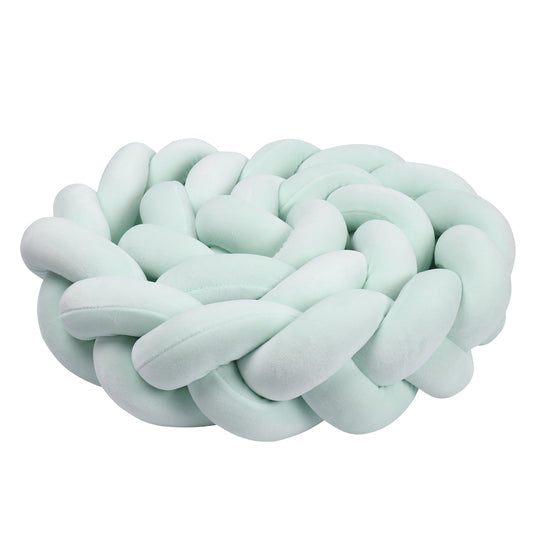Mintgroene Bedomranding | Gevlochten Bedomranding | Babyboogaloo