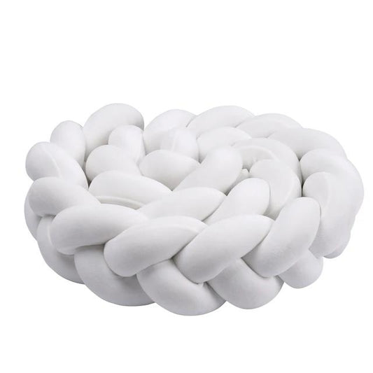 Witte Gevlochten Ledikant Bumper | Geweven Witte Bumper | Babyboogaloo